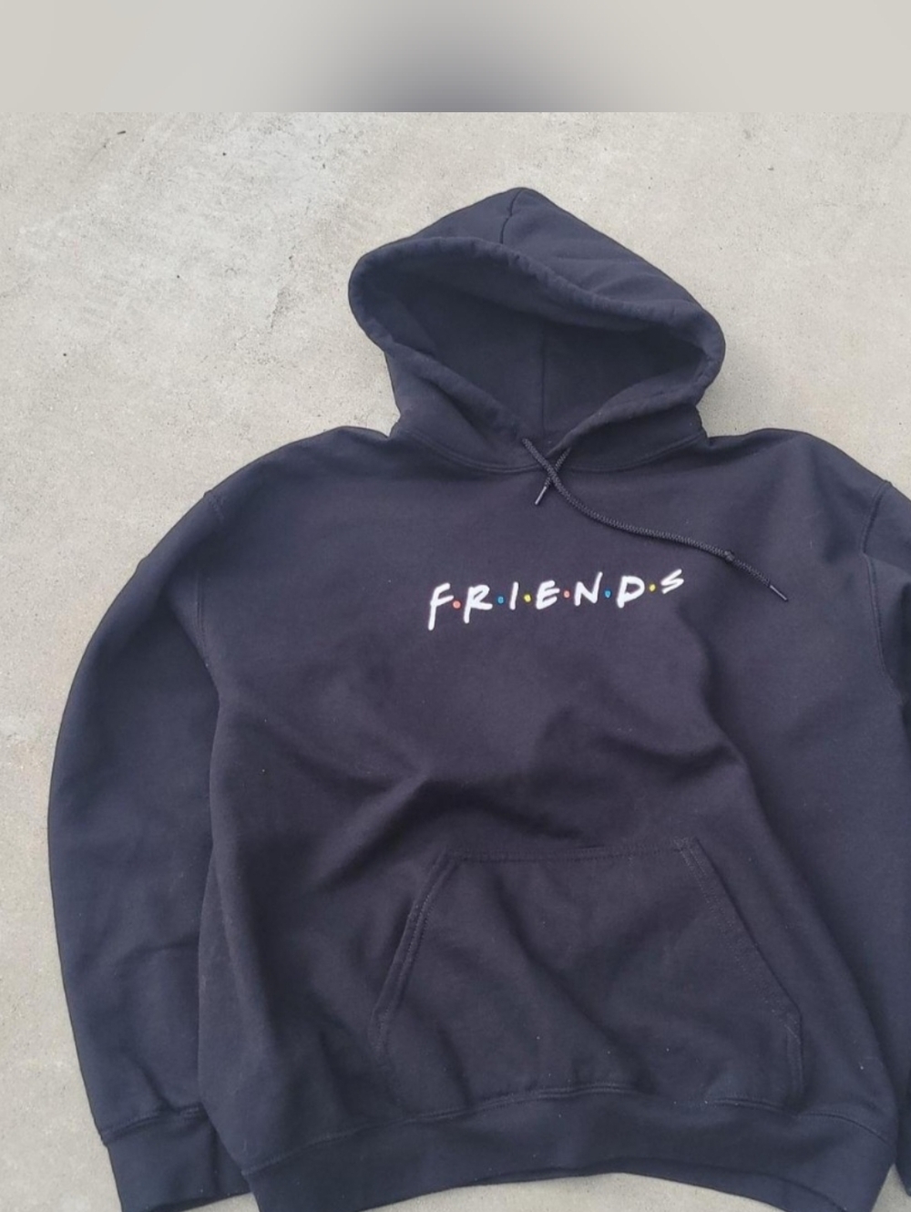 Friends Logo Women's Black Hoodie Sweatshirt - S/M